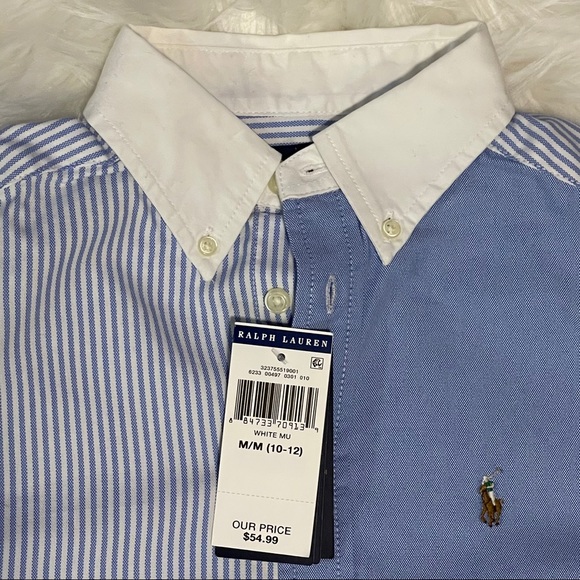 🔥NEVER WORN! Kids Polo Ralph Lauren Oxford Shirt - Picture 2 of 3